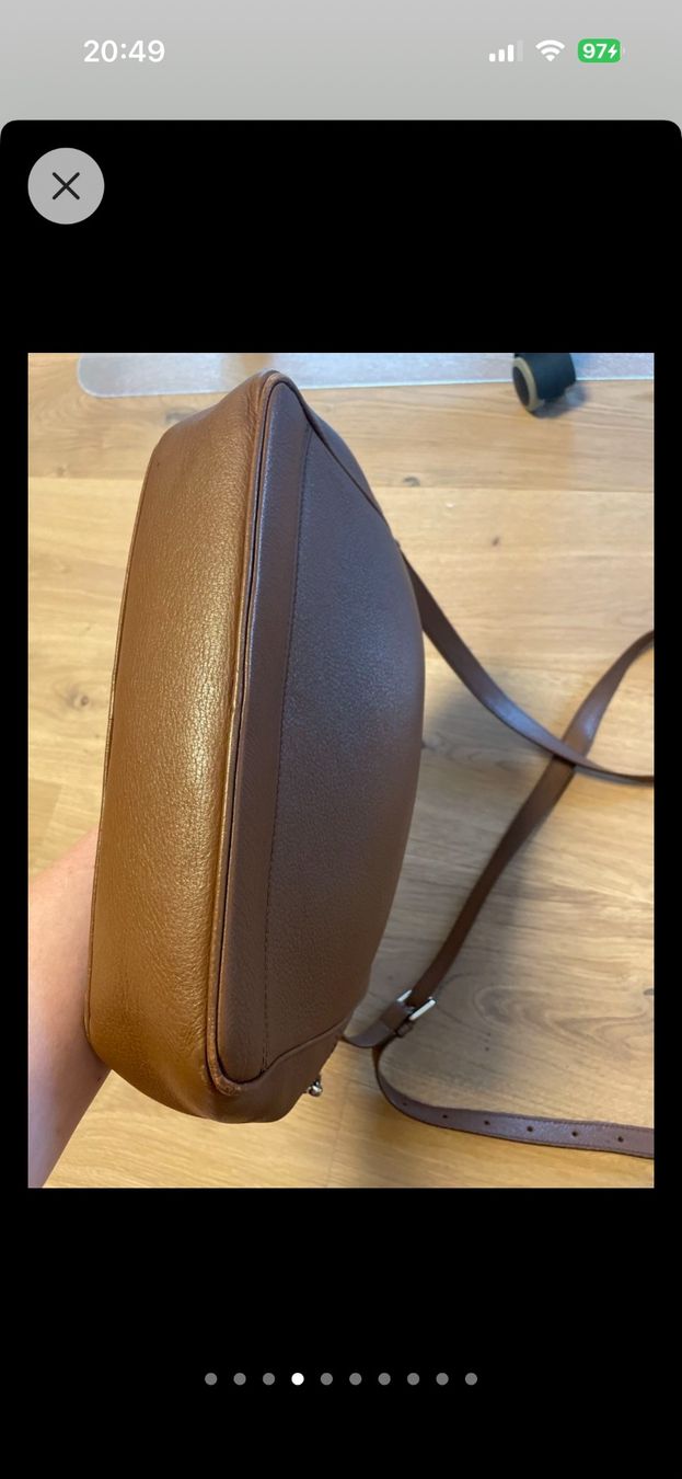 Max Mara Borse da donna: Maxmara Brown leather bag beautiful deep colour with pockets – Usato da Genève venduto da ahe_ktd6 1