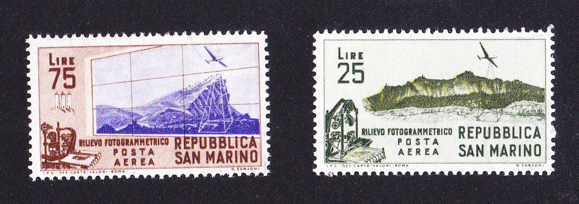 Alle Briefmarken: Flugpost San Marino 1952, postfrisch – Gebraucht aus Obfelden von Funke2