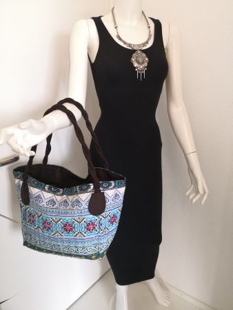 🤩BOHO-CHIC HANDGEMACHTE ETHNO PATCHWORK XXL TASCHE NEU