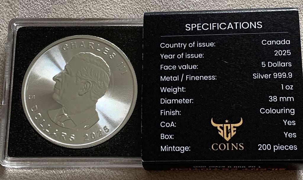 Tutti le monete: 2025 Canada Farbiger Round Necromancer 1Oz Silber COLOR – Nuovo (secondo la descrizione) da Wetzikon ZH venduto da Nicki6 2