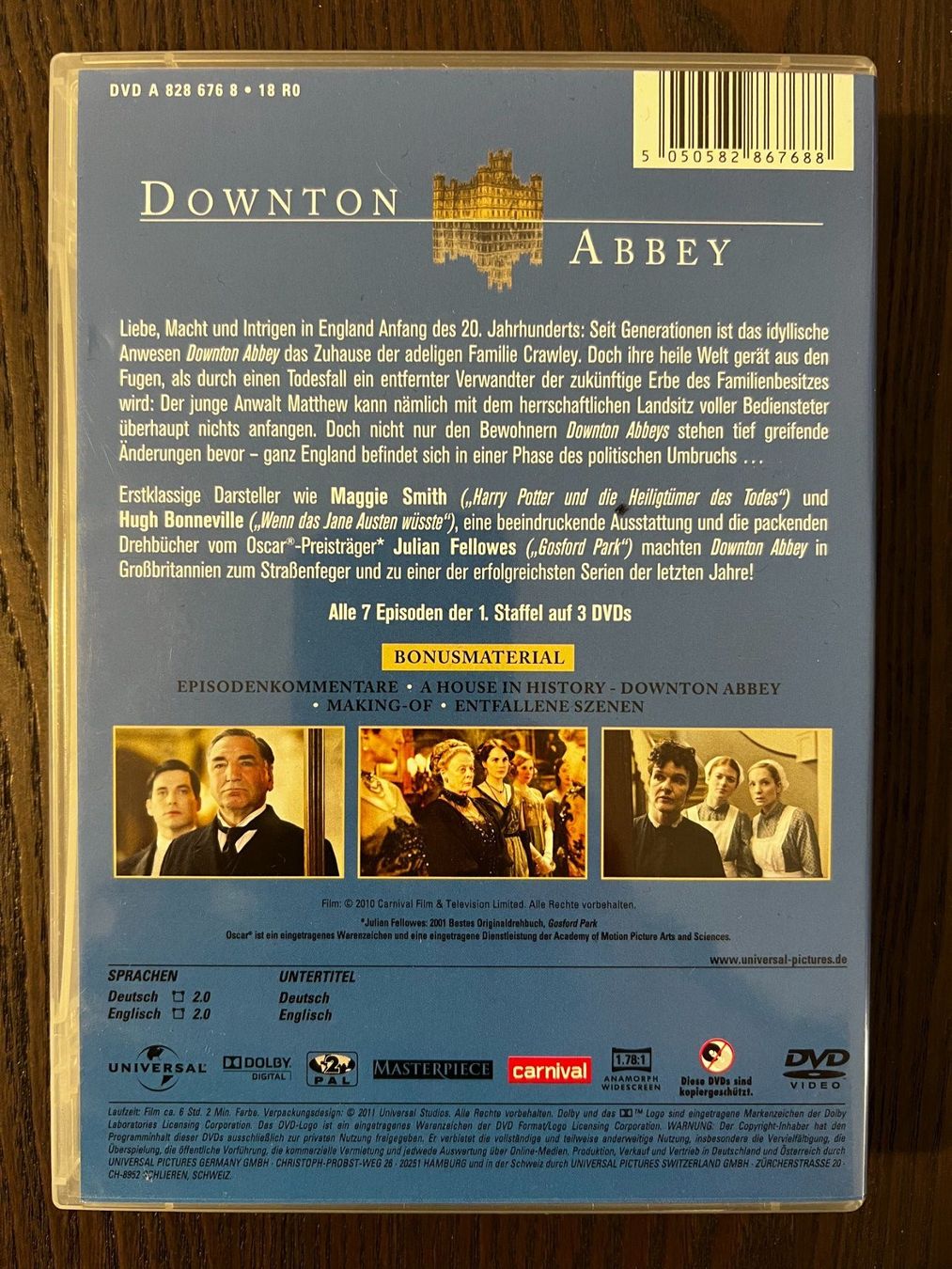 Tutti i DVDs: Downton Abbey Staffel 1 – Usato da Zürich venduto da FilmFreunde 1