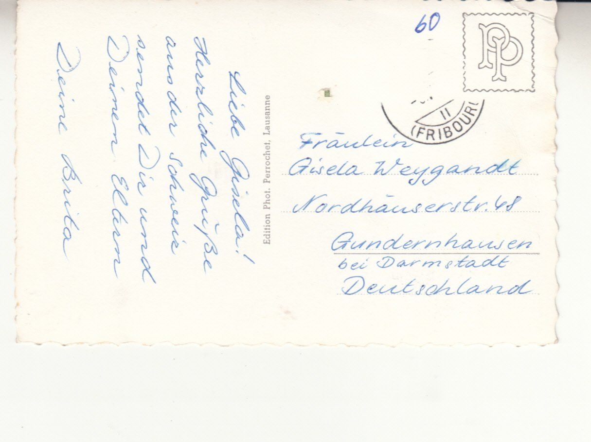 Cartoline postali: Sorens ca. 1950 – Usato da Bürglen TG venduto da StampGraf 1