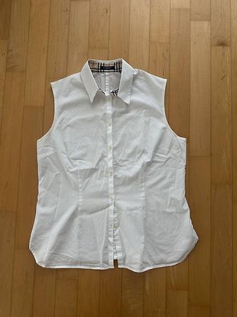  Burberry Bluse  Weiß  Ärmellos  Grösse S