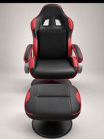 Gaming Stuhl mit Fussablage schwarz rot guter Zustand