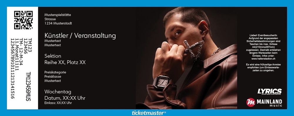 Rin Ticket Stehplatz 29. Nov. 2023 Zürich Hallenstadion | Kaufen Auf ...