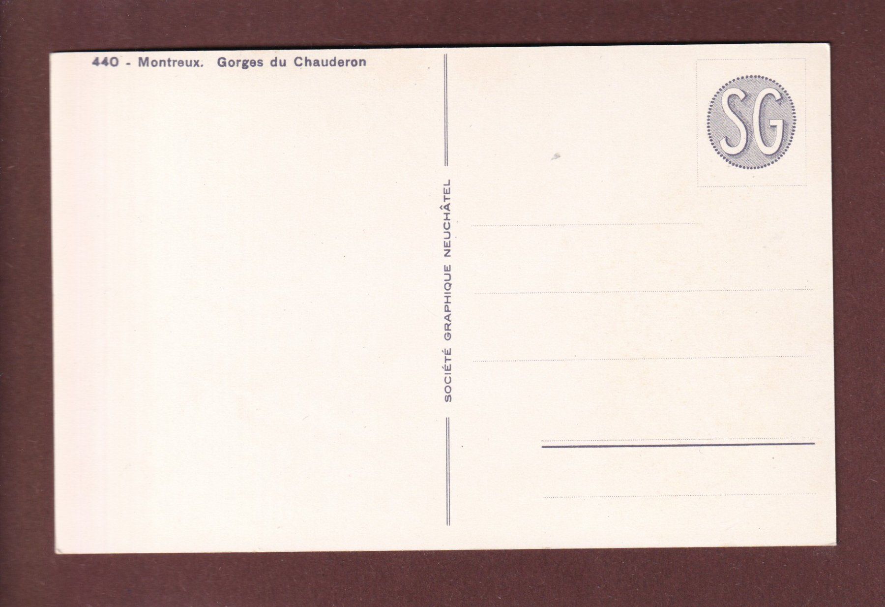 Cartoline postali: MONTREUX - Gorges du Chauderon – Usato da Pully venduto da nicecards 1