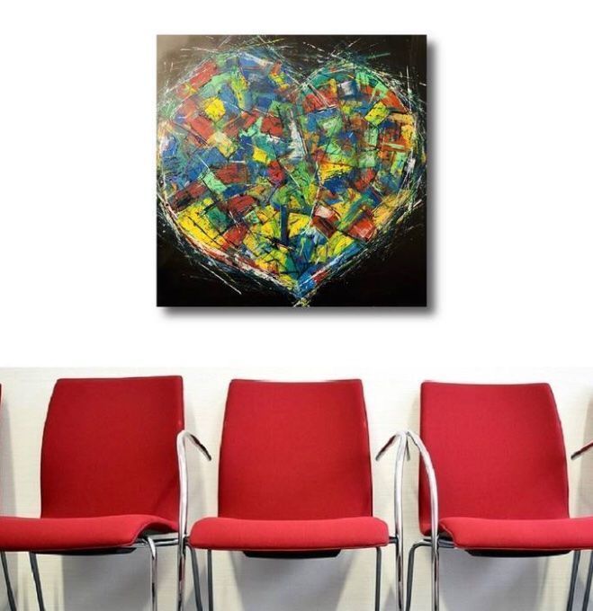 Dipinti: POSITIFF ART: Multicolor abstraktes Bild Quadro ASTRATTO – Nuovo e nell'imballaggio originale da Rovio venduto da POSITIFFARTandPLANTS 3