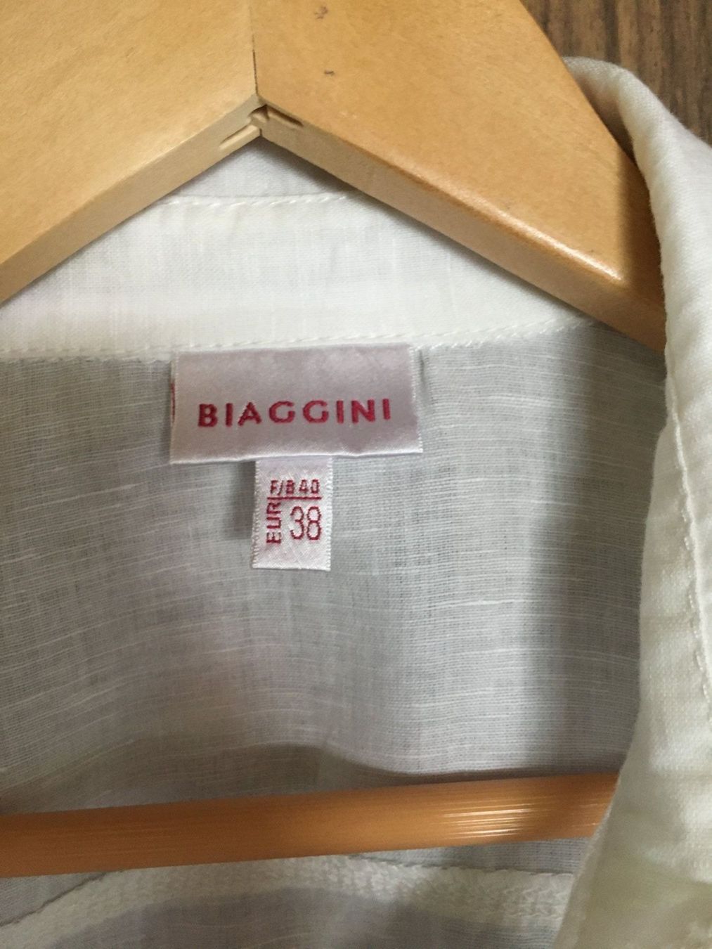 Camicette: Leinenbluse BIAGGINI, Gr.38, weiss – Usato da Arni AG venduto da Mimo007 2