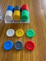 Pokerchips Set Vintage Deko 70er Roulette Casino Chips