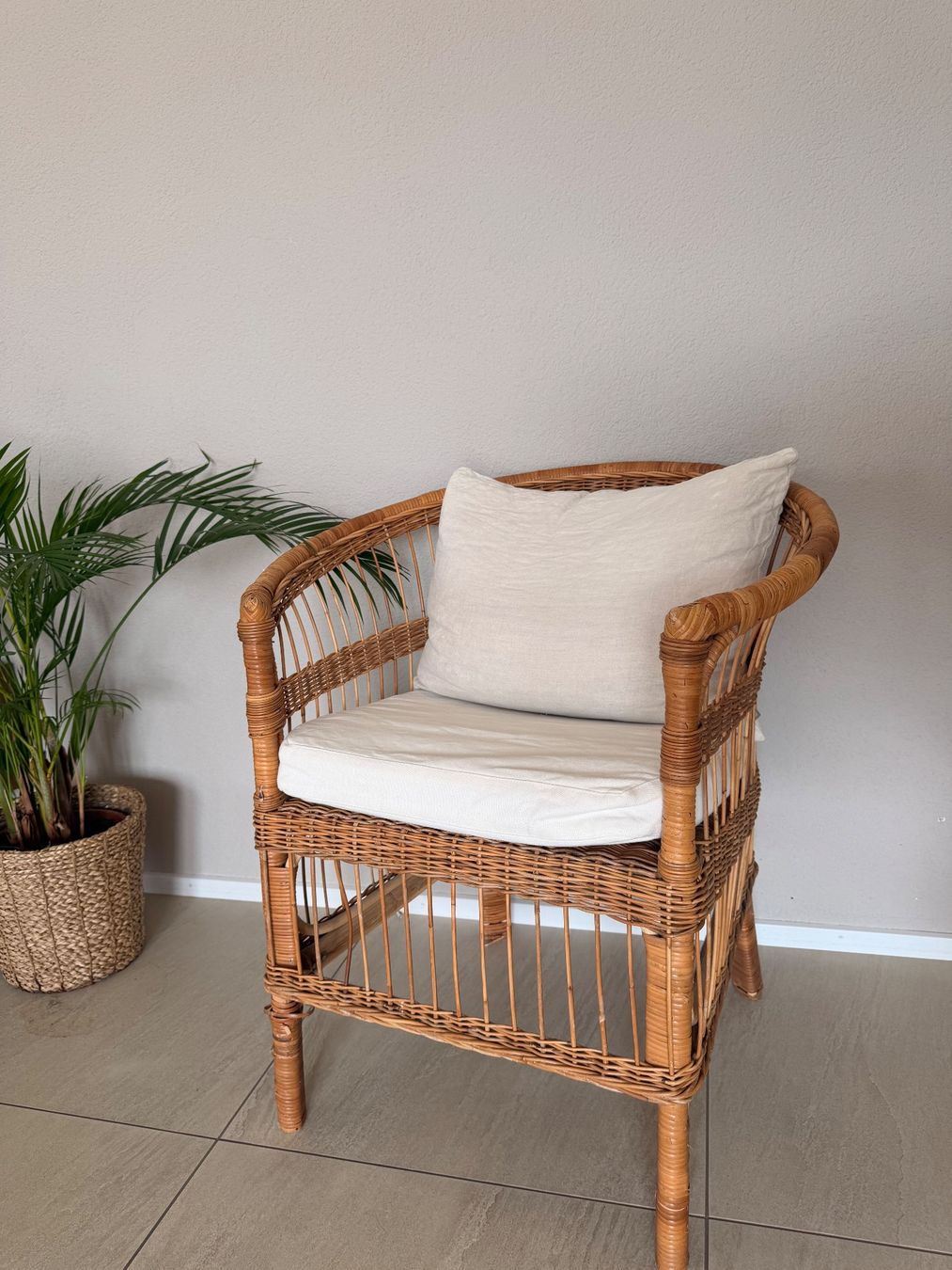 Set di tavolo e panche: Set mit 6 Esszimmerstuhle Rattan – Usato da Biberstein venduto da Kristina.shaq 2