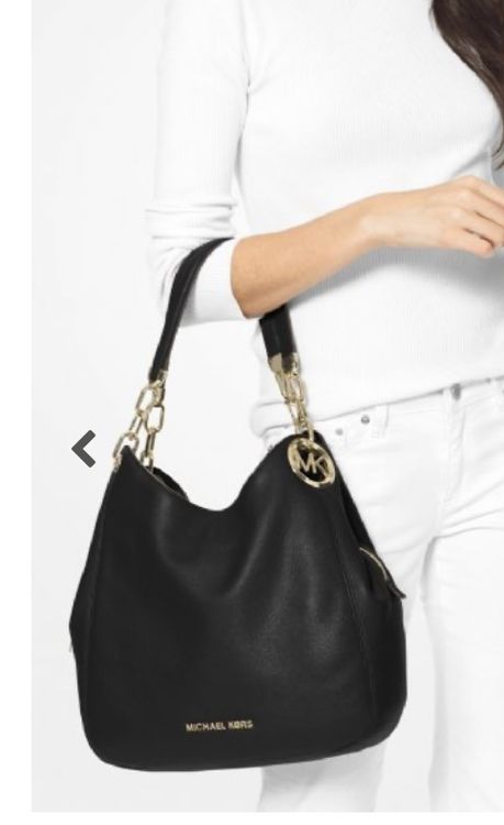 Michael kors lillie large chain shoulder tote black hot sale