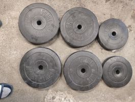 Gewichtsscheiben 4x10kg 2x 5kg