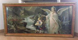Schutzengelbild mit Kindern und Brücke