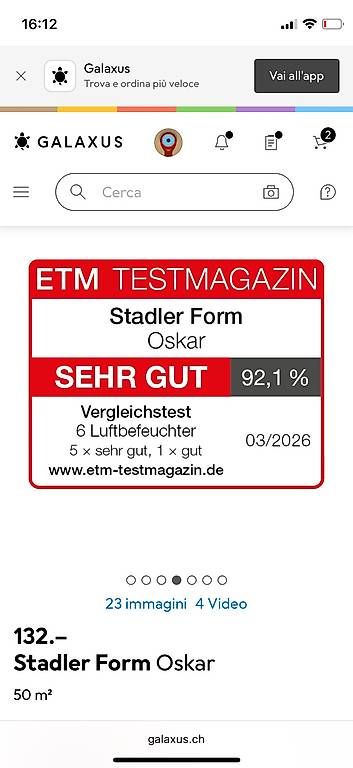 Stadler Form Luftbefeuchter: Oskar Verdunster – Gebraucht aus Zürich von jasisl 1