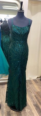 Abendkleid Pailletten smaragdgrün Grösse 36 NEU