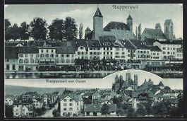 Rapperswil, Ortsansichten mit Flussparti