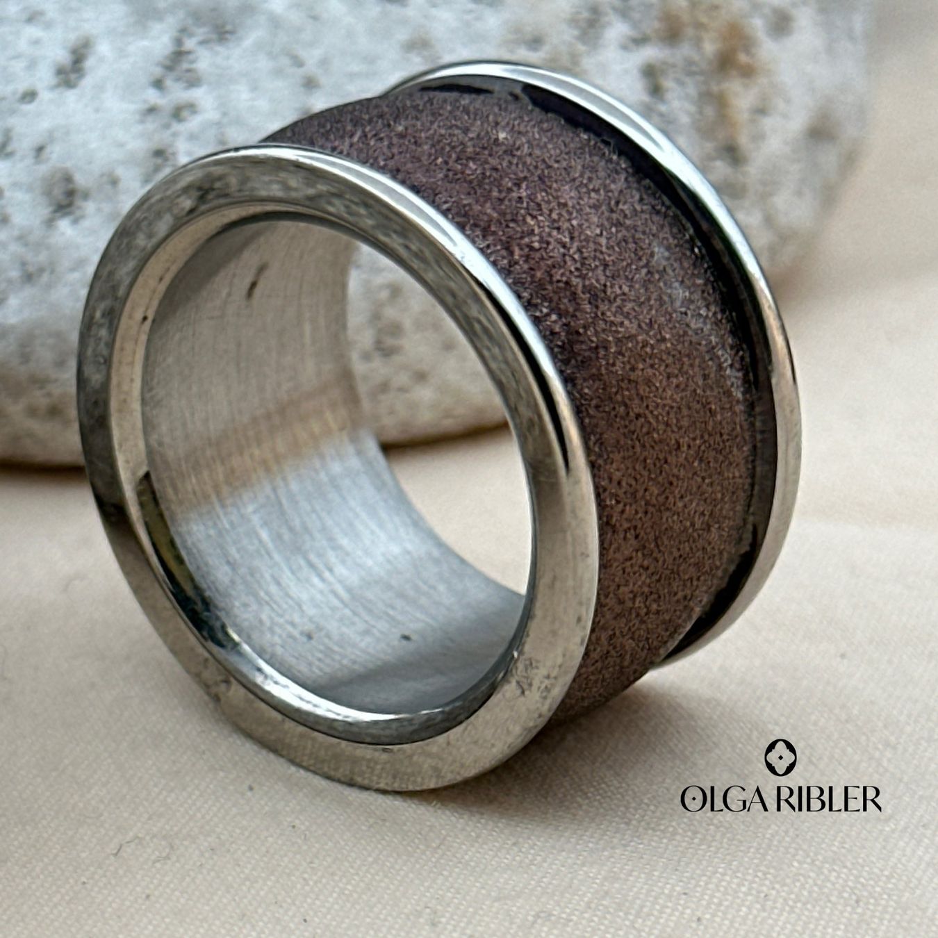 Olga Ribler Bagues: Edelstahl Statement  Ring in braun Grösse 60 – Neuf (Voir description) à Luzern par Schmuckoutlet 2