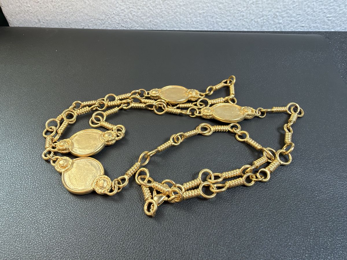 Catenine: Vintage lange HalsketteLuxus Modeschmuck   – Usato da Lamone venduto da LaCantinaMagica 2