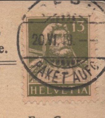 Tutti i francobolli: BERN, 20.VI.19  Quittung – Usato da Aarau venduto da kufi44 2