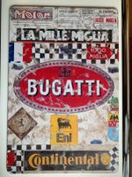 Bugatti Blechschild 20 x 30 cm. Kostenfreie Zustellung!