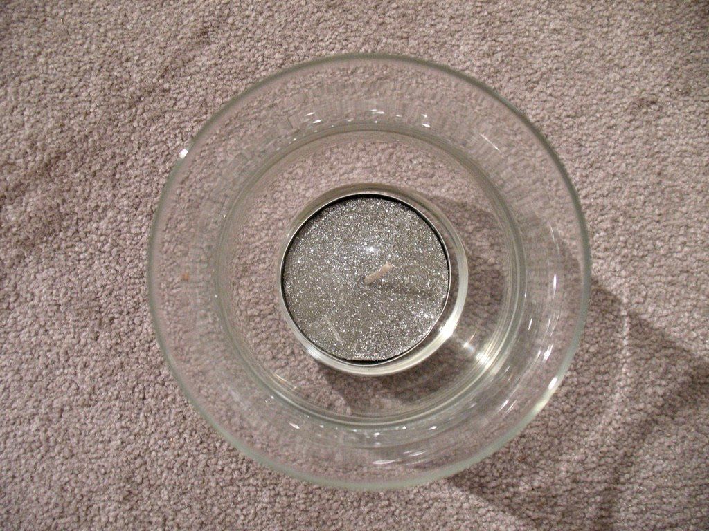 Kerzenständer: 2x Windlicht Glas plus Teelicht Kerze Silber gross – Neu (gemäss Beschreibung) aus Wil ZH von Arbolero 1