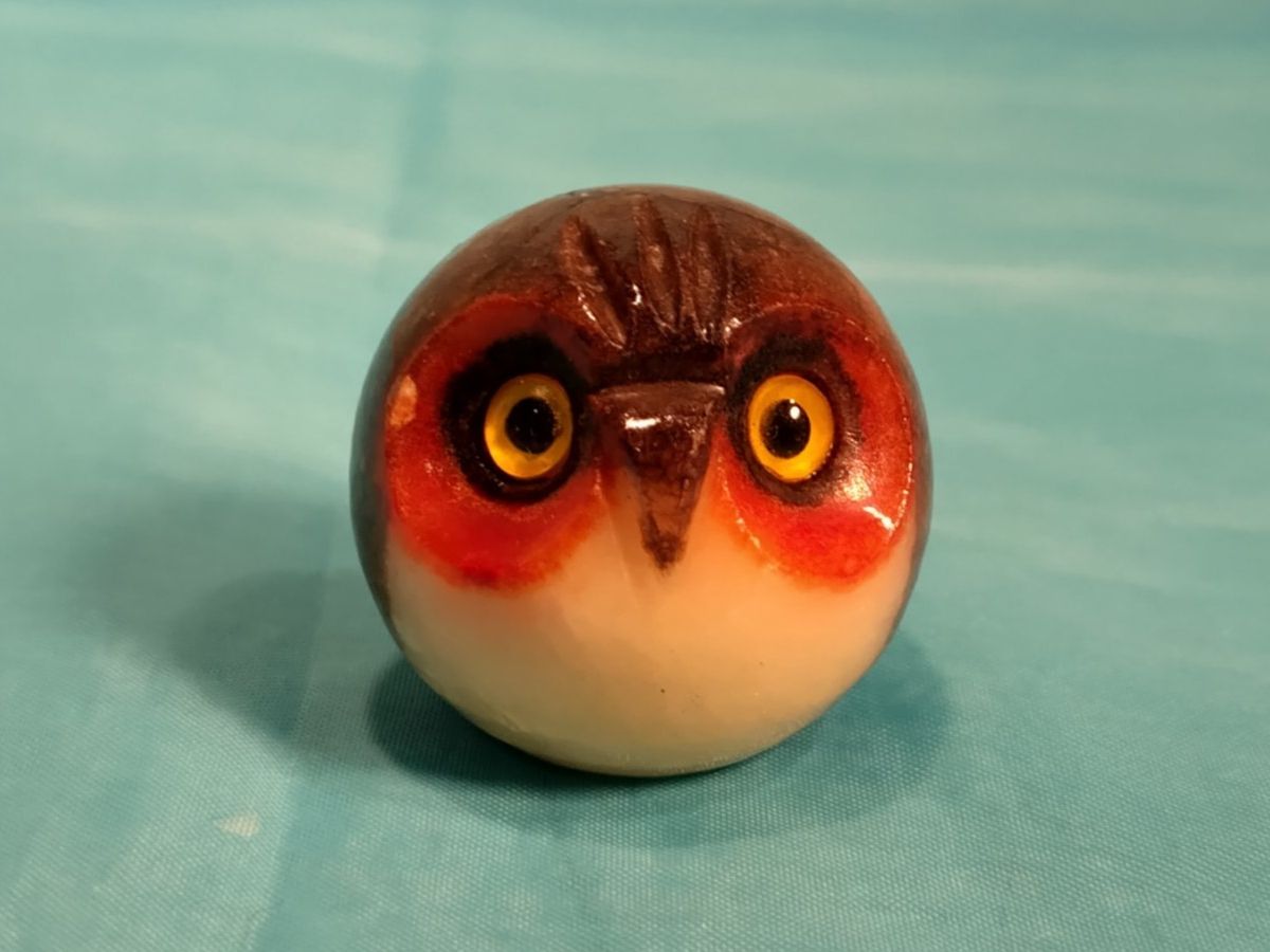 Figuren: Eule, Marmor, Dm: 3.4cm – Neu (gemäss Beschreibung) aus Bellach von JingleCherry