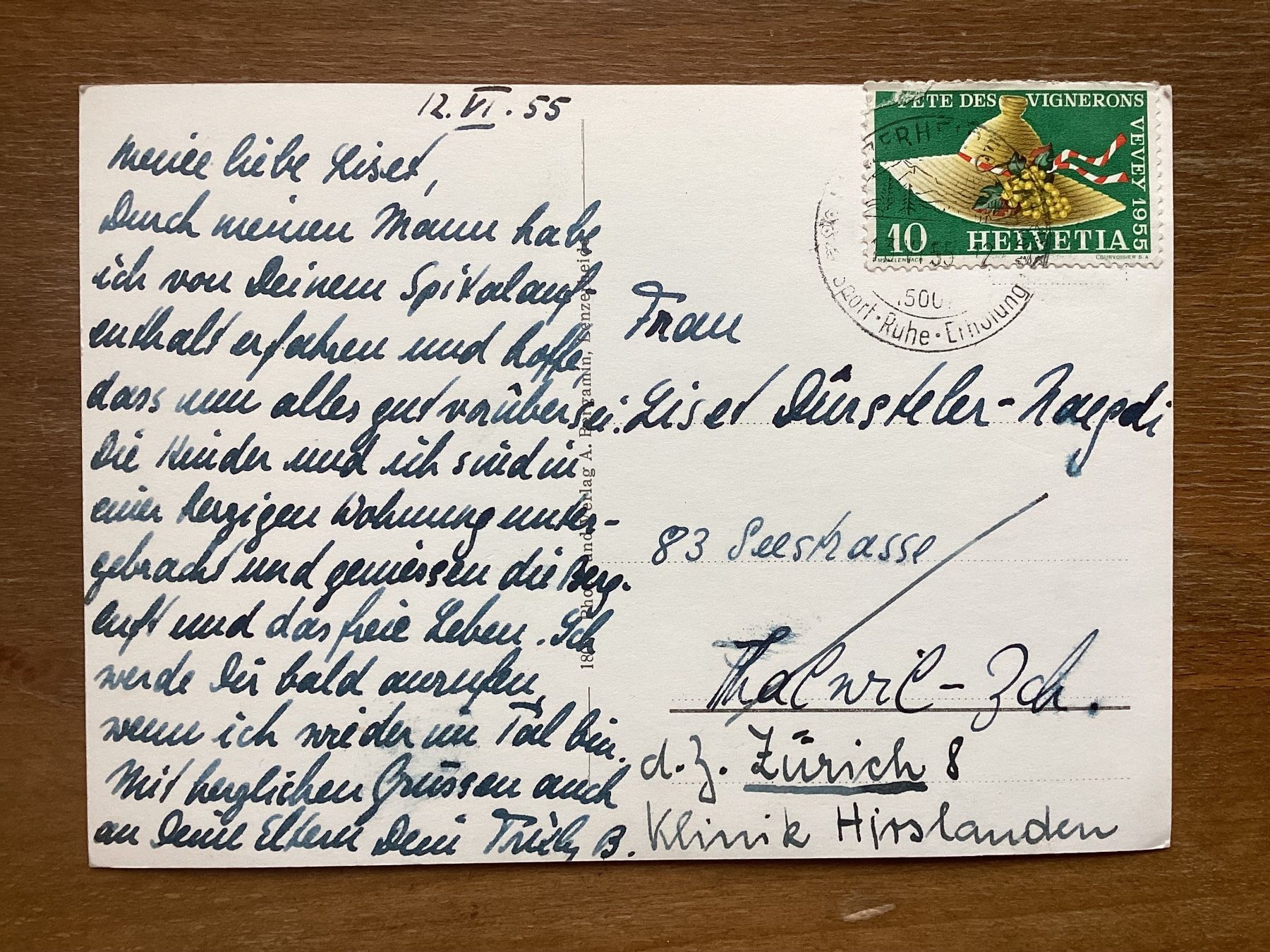 Cartoline postali: AK Lenzerheide 1955 – Usato da Zürich venduto da tol_b7c7 1