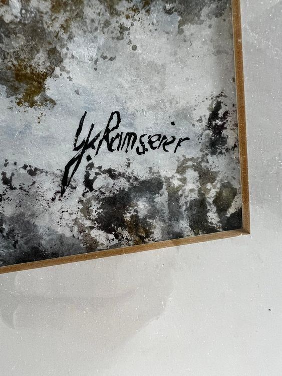 Dipinti: Wald im Winter- Aquarell – Usato da Hinwil venduto da Grossformat 2