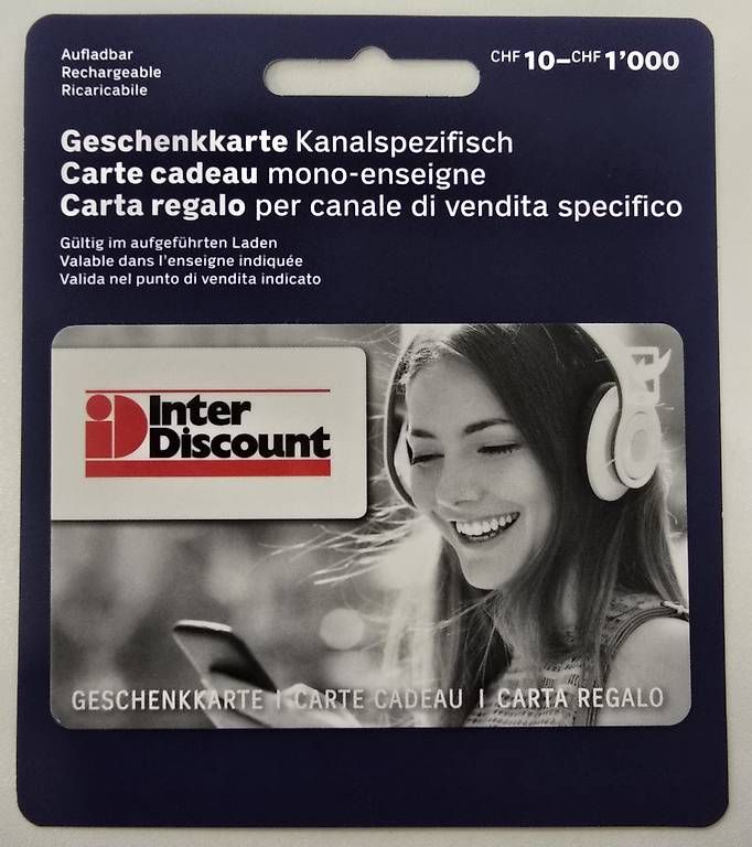 Buoni: Interdiscount Geschenkkarte – Usato da Wigoltingen venduto da lumpich