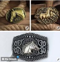 Pferd Western Gürtelschnalle - Horse - Metall —> NEU!