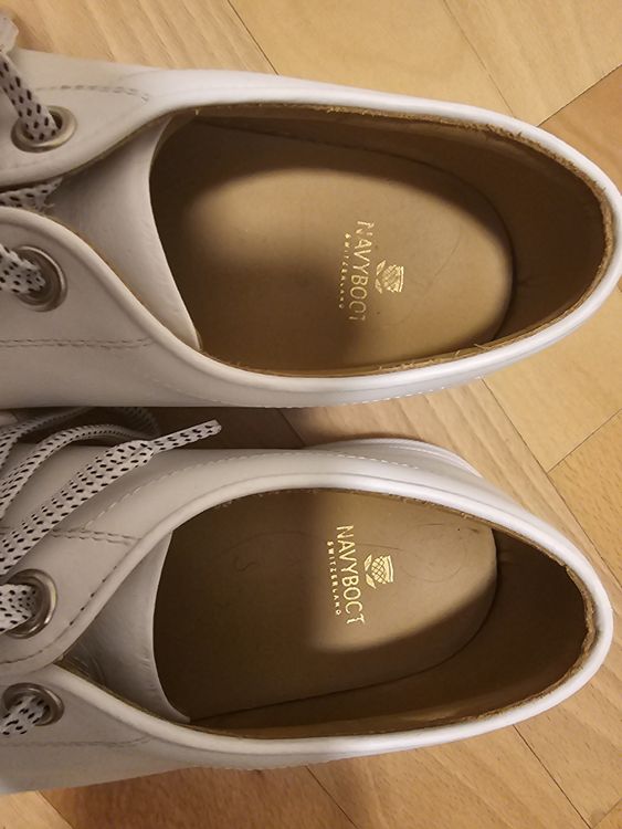 Weisse Lederschuhe Gr. 41 2