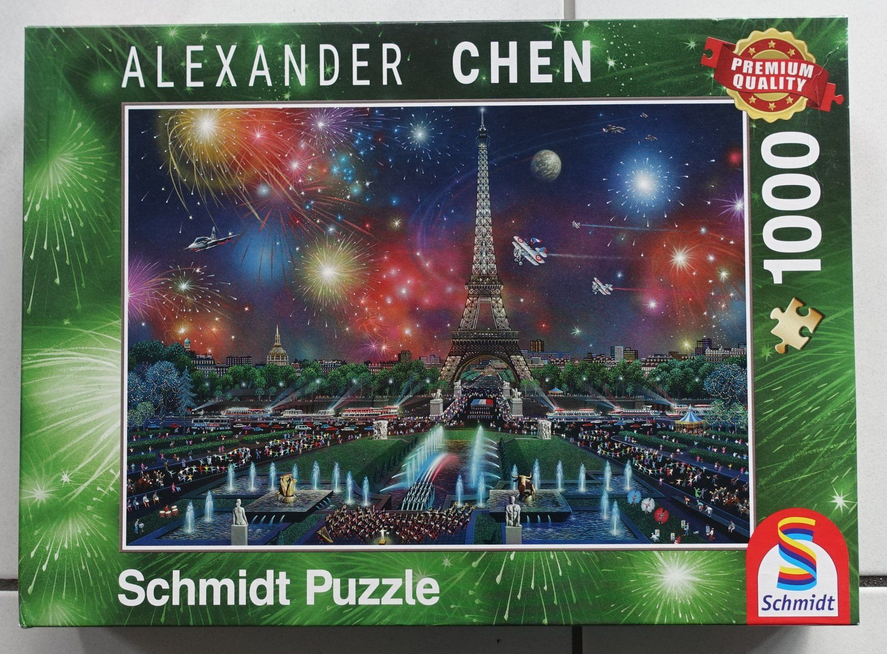 Puzzle: Schmidt 1000 - Feuerwerk am Eifelturm - Alexander Chen – Usato da Arbon venduto da drs64