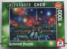 Schmidt Puzzle 1000 Teile - Feuerwerk am Eifelturm
