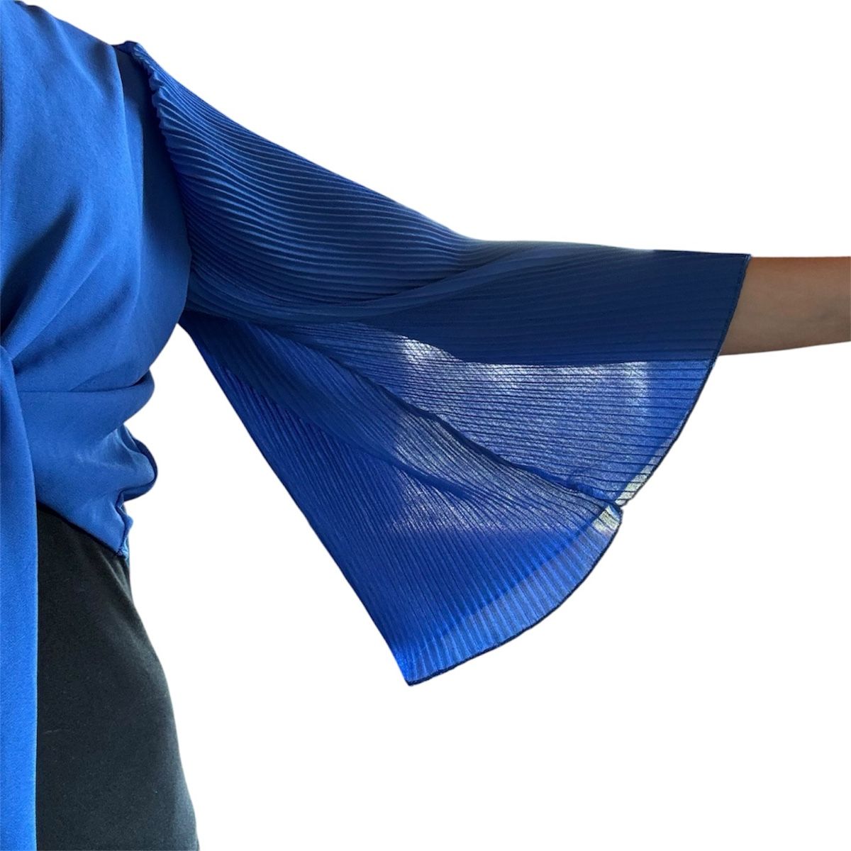 Top: Top bleu fluide à nouer devant - S/M - jamais porté – Nuovo e nell'imballaggio originale da Montana venduto da Jeanne_huggler 2
