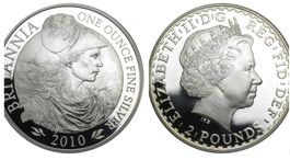 Vereinigtes Königreich 2 Pounds - 1 Oz 2010 Britannia