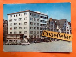 1974 Einsiedeln, Hauptstrasse mit Rathaus