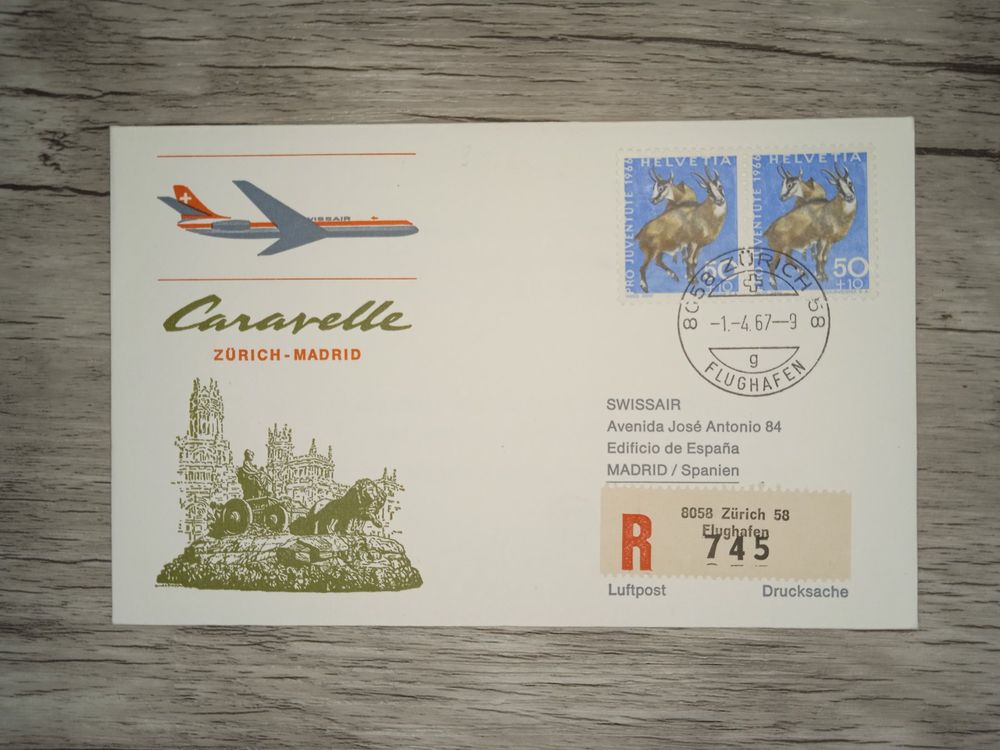 TR28 Enveloppe + Timbre Suisse 1967 Theme Aviation | Kaufen auf Ricardo