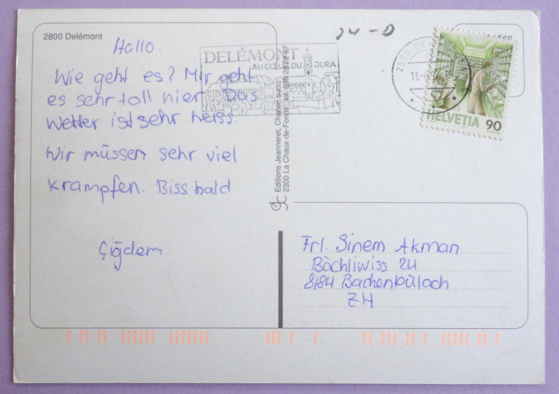 Cartes postales: Delémont – D'occasion à Fétigny par Billy2miny 1