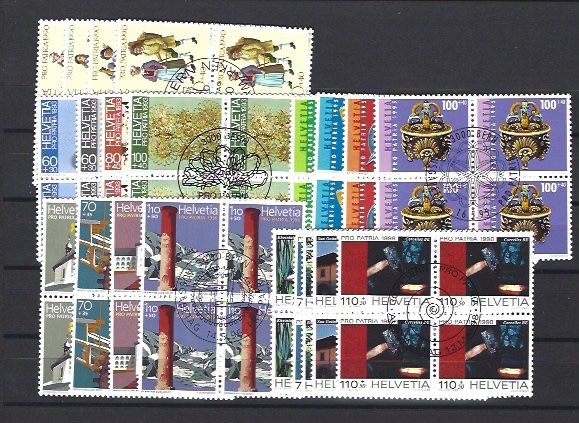 Tous les timbres: div. Viererblocks Pro Patria gestempelt – D'occasion à Bottmingen par Golferin