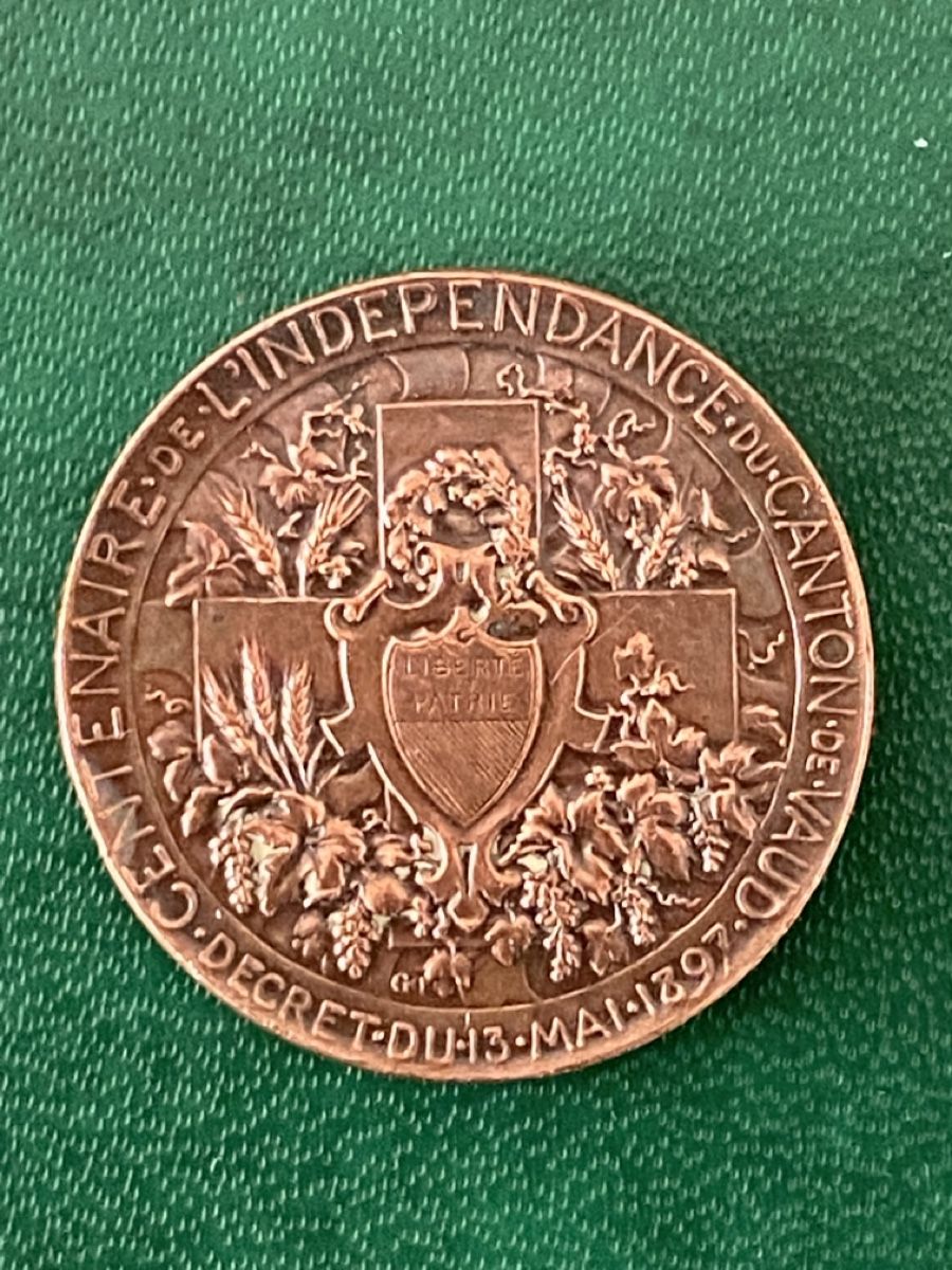 Medaglie: Médaille Centenaire Indépendance Canton Vaud 1897 – Usato da Petit-Lancy venduto da Solcarm