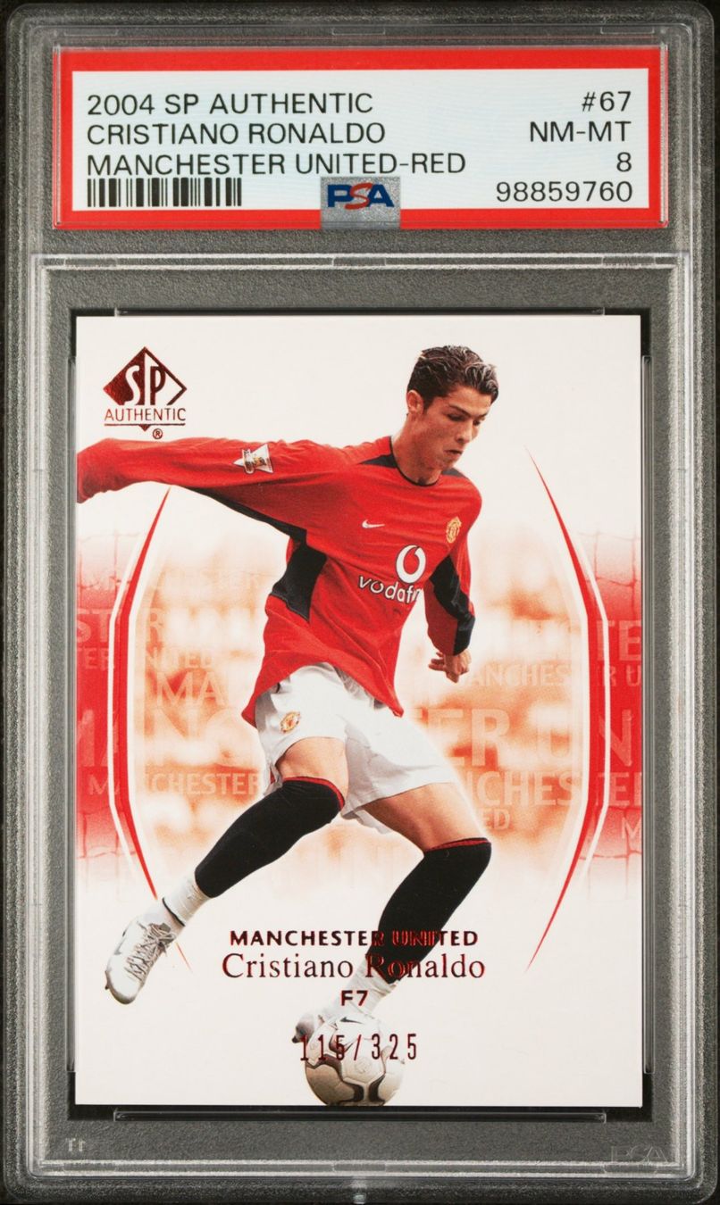 Carte collezionabili: 2004 SP AUTHENTIC CRISTIANO RONALDO RED 115/325 PSA 8 – Usato da St. Gallen venduto da Matrix023