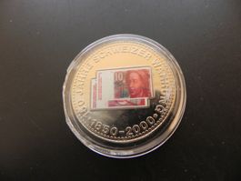 Medaille Währung Schweiz Banknote 10 Franken 2000