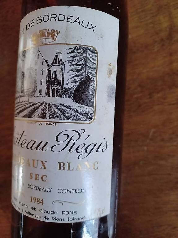 Wein: Bouteille ancienne de vin blanc 1984 – Gebraucht aus Soyhières von 5jm_5czl 1