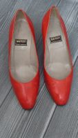 💞​ Bamar Vintage Leder Pumps - 36 - Korallenrot
