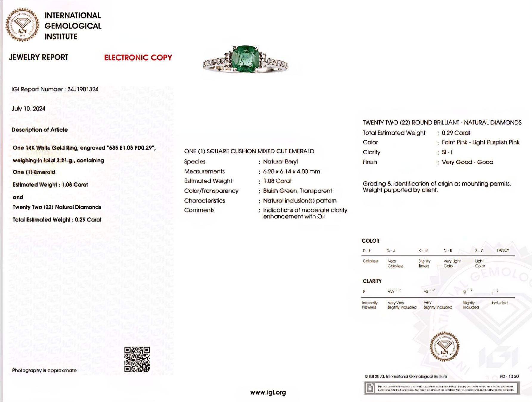 Anelli: Smaragd-Ring 14k Weissgold 1,08ct – Nuovo e nell'imballaggio originale da Illnau venduto da Juwelier_Mahler_GmbH 4