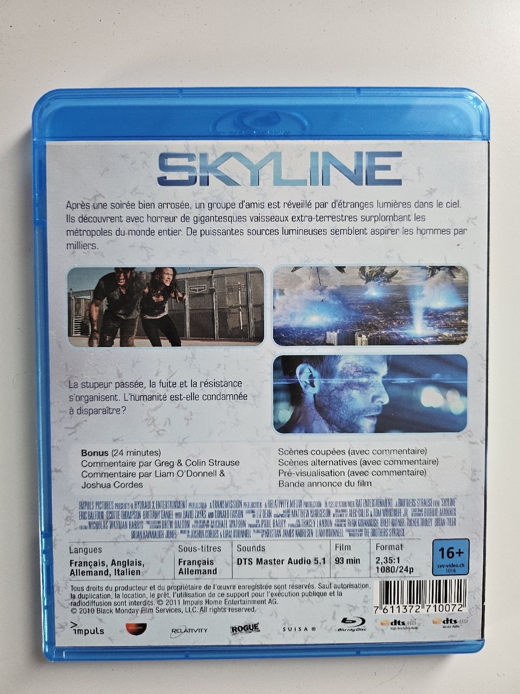 Alle DVDs: Skyline Blu-ray - Film de science-fiction – Gebraucht aus La Joux FR von car_ck96 2