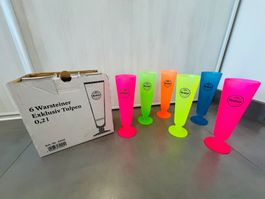 Warsteiner / Sonderedition / Neonfarben Gläser / Biergläser