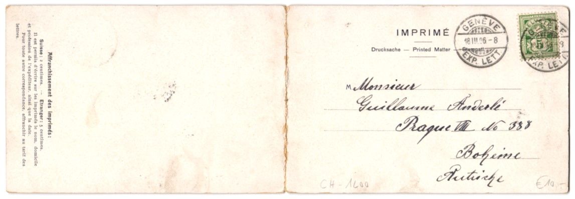 Cartoline postali: Klapp-AK Genève, Ile J. J. Rousseau, Mo – Usato da Berlin venduto da bartko-reher 1