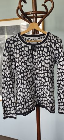 Damen Pullover Simclan schwarz-weiss Grösse 40