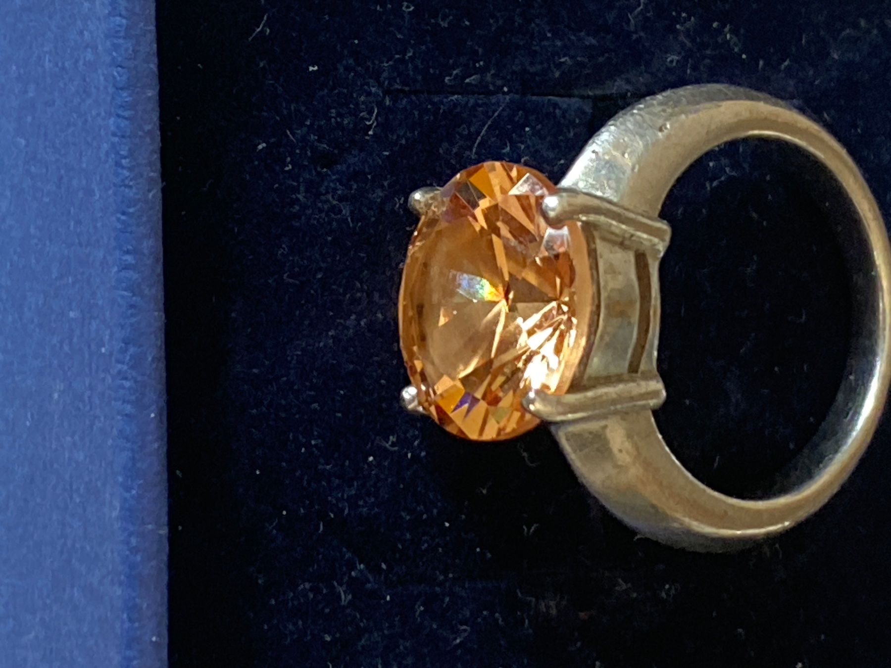 Anelli: Sterling Silber Ring mit Grosse Citrin  Stein 52g – Usato da Läufelfingen venduto da Alles_Garantie 5